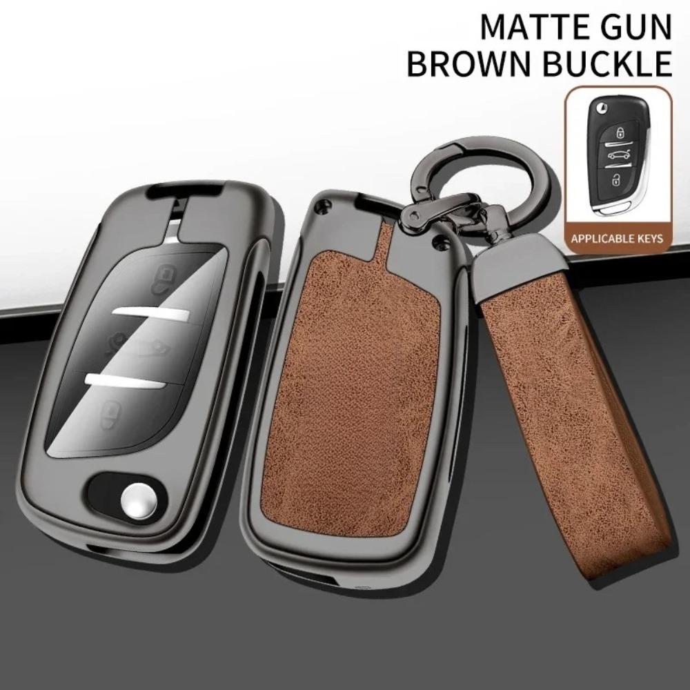 Car TPU Zinc Alloy Key Case Bag for Peugeot RCZ GT Line Coupe Car Key Chain Car Metal Key Shell Interior Decoration Accessories
