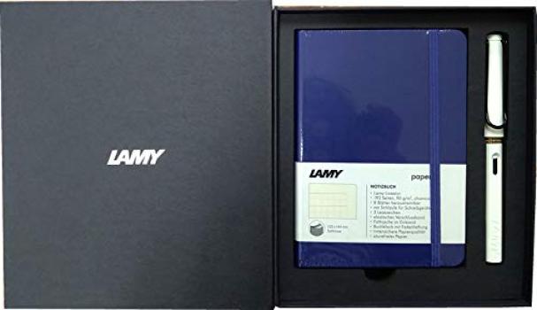 

Подарок на новый школьный праздник LAMY Pen Paver Подарочный набор Safari Fountain Pen F Fine Point Use Black S Box В комплект входит: (Двойной тип) [Белый зажим/Синий примечание]