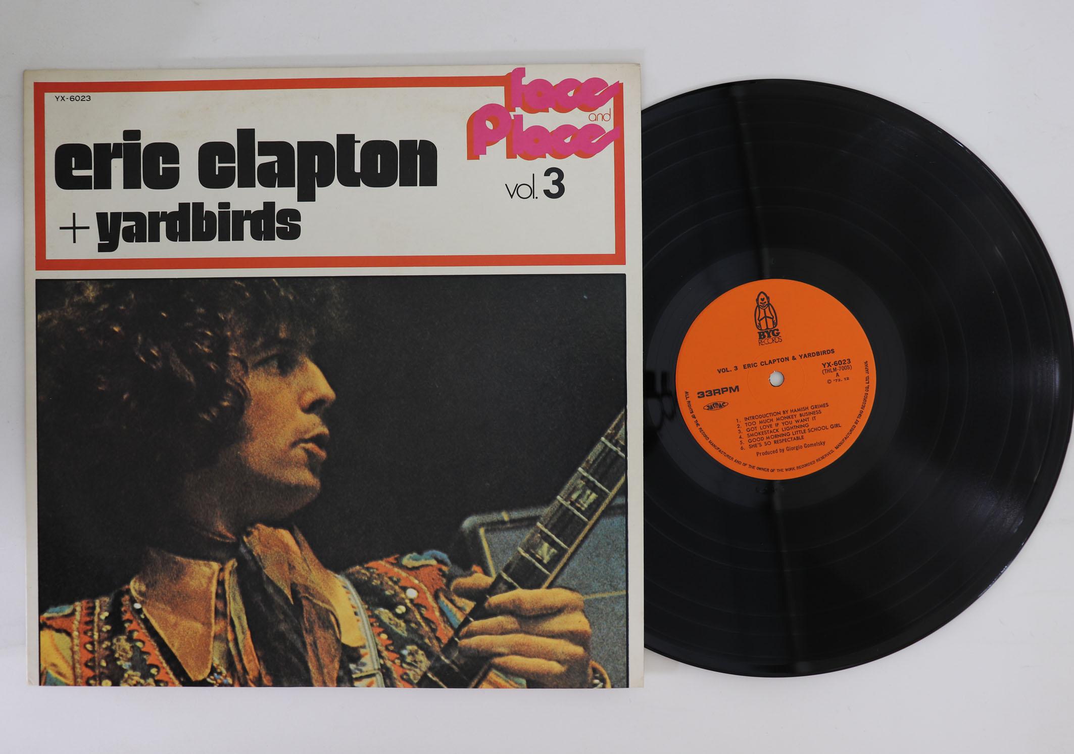 

LP Record ERIC CLAPTON, YARDBIRDS - Faces And Places Vol. 3 YX6023 BYG 1972 Japan Rock Used