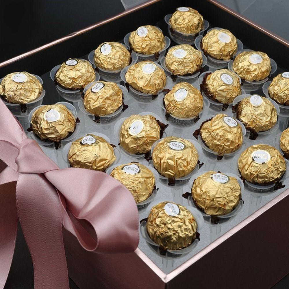 100pcs DIY Chocolate Ball Holder Plastic Chocolate Ball Case Flower Candy Ball Bouquet