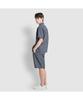 Jaju Men'S Seersucker Pattern Knee-Length Pajama Set_Light Navy