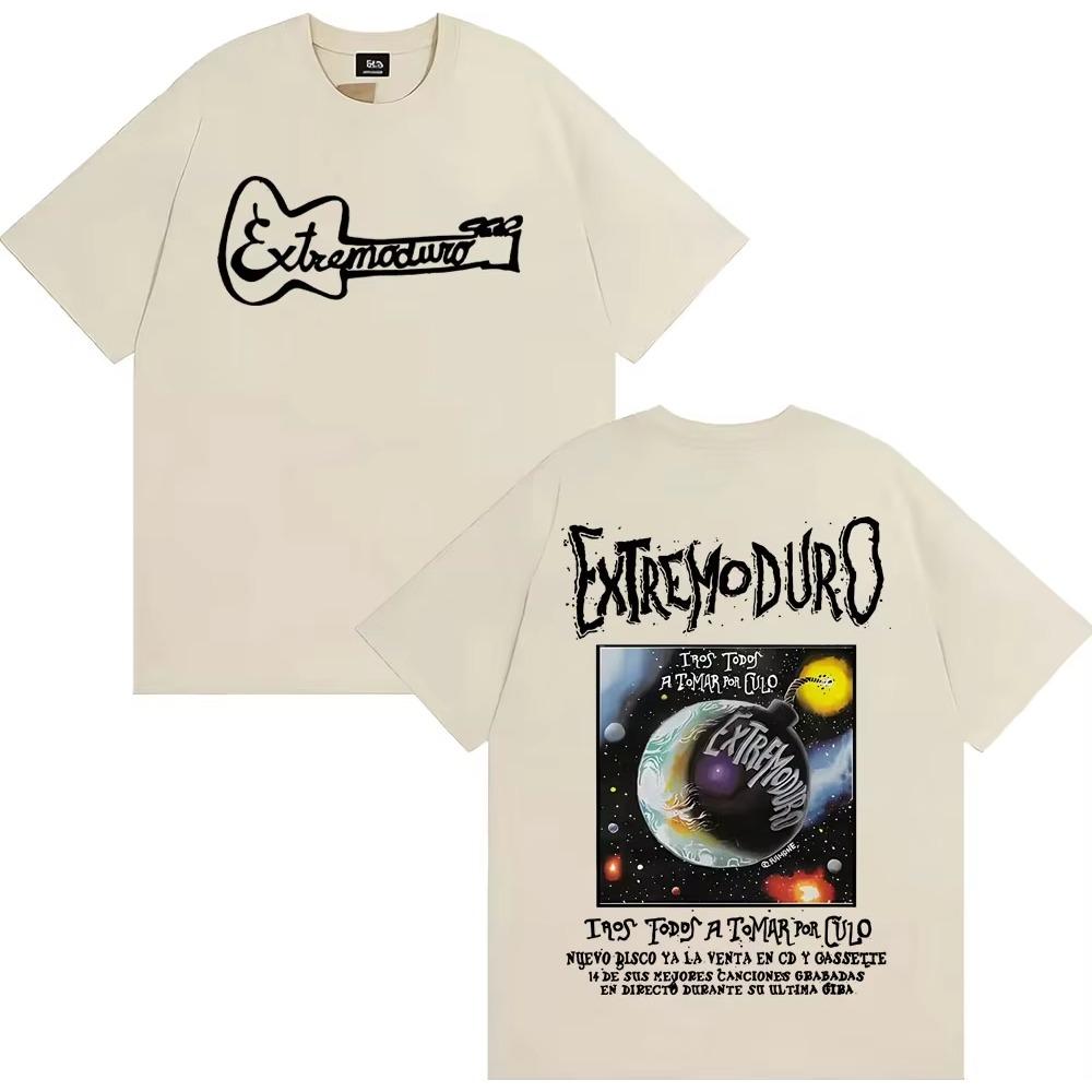 Rock Band EXTREMODURO Tour 2025 Merch T-shirt Men's Clothing Hip Hop Street Style T Shirt Women Casual Cozy High Quality T-shirt