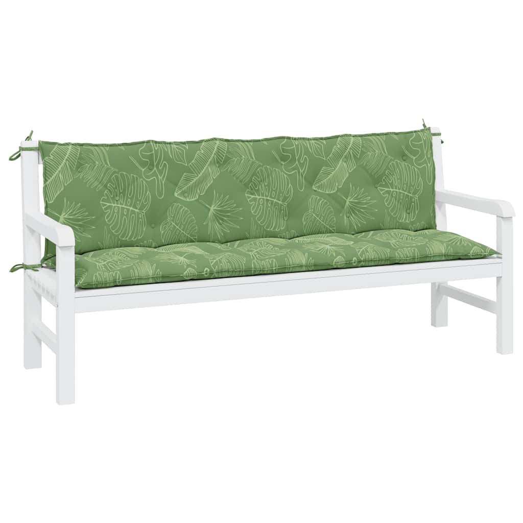 vidaXL Gartenbank-Auflagen 2 Stk. Bluttmuster Oxford-Gewebe