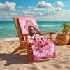 1PC Custom Name Royal Princess Throne Beach Towel Highly Absorbent And Sand-Resistant Towel for Swimming, Pool, Yoga, And Travel Lightweight