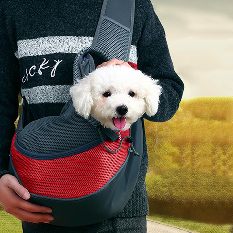Pet Cat Dog Carrier Backpack Travel Tote Shoulder Bags Mesh Sling Carry Pack Pet Carrying Supplies Crossbody Shoulder Bag