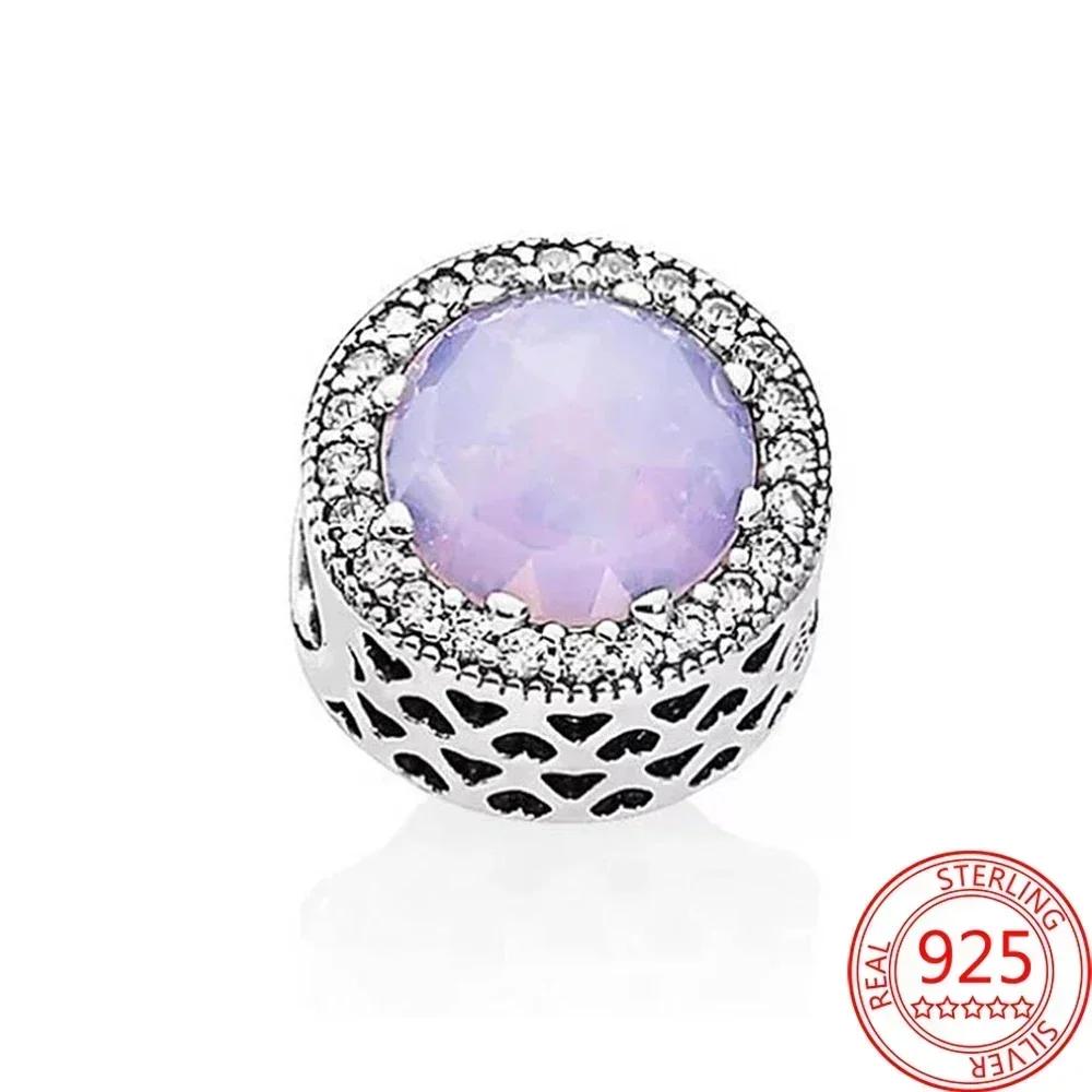 Neuer Kupfer-Lila Murano-Perlen Stiefmütterchen Blume Anhänger Charm Passend für Originalmarken Armband und Halskette Damenschmuck Geschenk