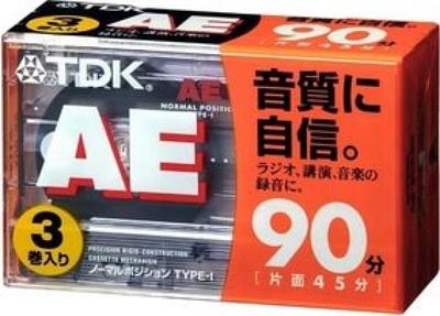 Аудиокассета TDK AE 90 минут, 3 шт. [AE-90X3G]