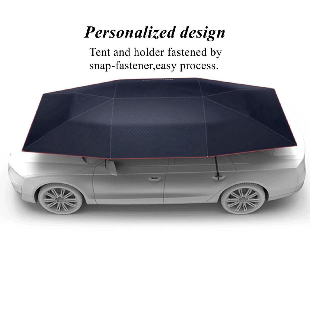Portable Semi-automatic Car Umbrella Sunshade Roof Cover Tent UV Protection New