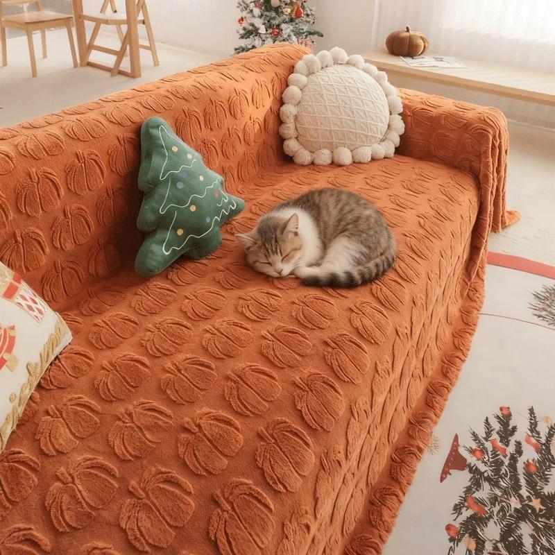 1Pc Settee Slipcover Gentle Fabric Updated Frosty Padded Soft pile Couch Towelhome Textile Cover towel Products