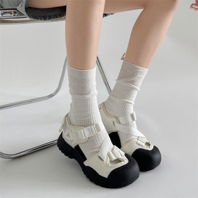 Silver high-end non-slip thick-soled bag head sandals women's 2025 new summer wear heightening soft-soled cool slippers