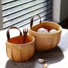 Semi-circular Wall Hanging Storage Basket with Handle Desktop Clutter Sorting Box  Fruit