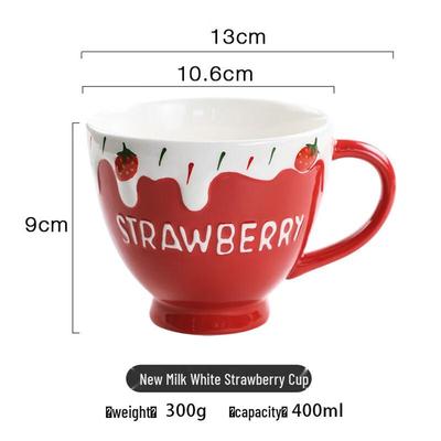 Ins Style Embossed Ceramic Coffee Mug