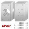 4 Paar Scharnier Reparaturblech Schrank Möbel Schublade Tisch Reparatur Halter Werkzeug Hardware Edelstahl Scharnier Befestigungsplatte
