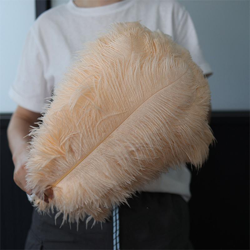 1 pz Piuma di Struzzo Elegante Bianca Soffice per Festa di Matrimonio Stanza di Casa Decorazioni Fai da Te 45-50 cm