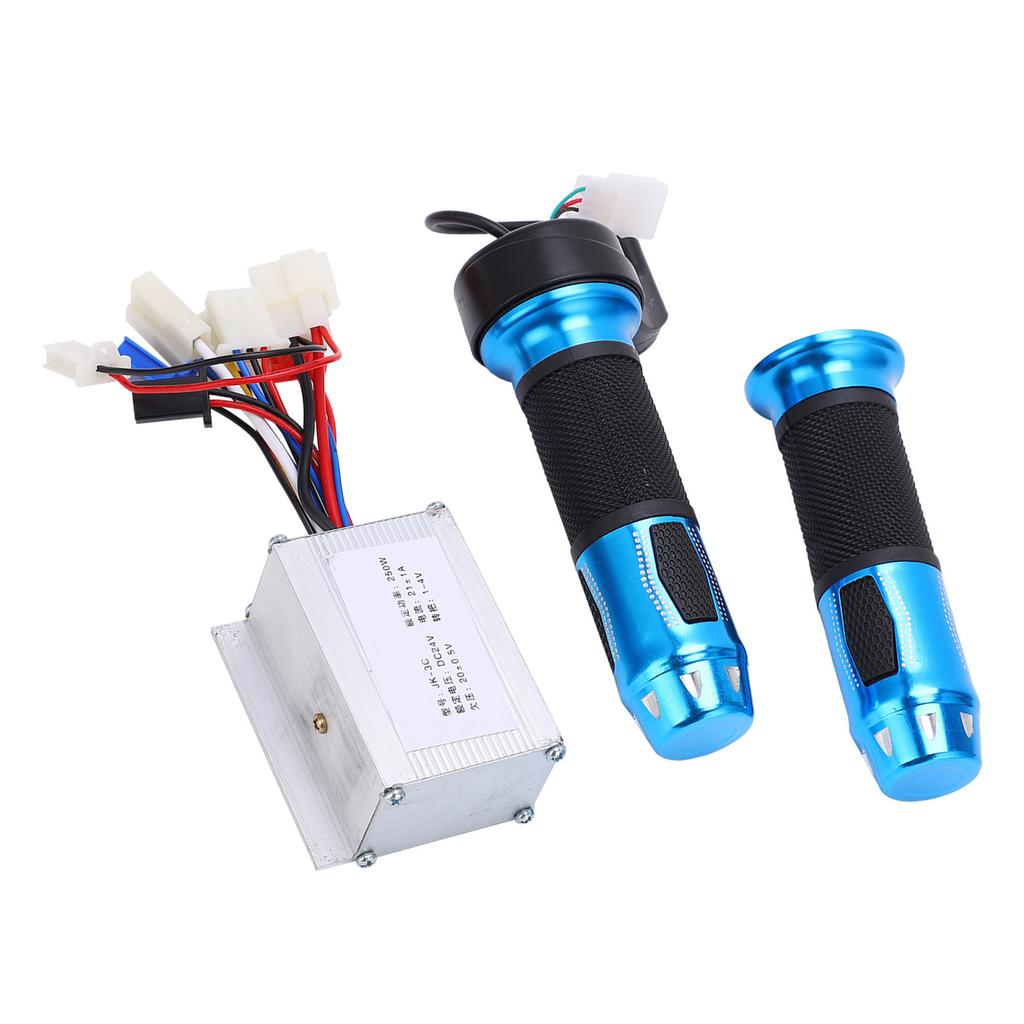 24V 250W Electric Bicycle Controller Kit Blue Crystal Twist Throttle Accelerator