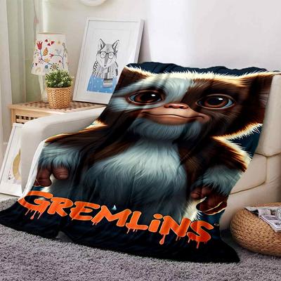 1 pièce Gremlins Gizmo Couverture Douce Flanelle, Confortable Toutes Saisons Polyester Parfait pour la Maison, le Bureau
