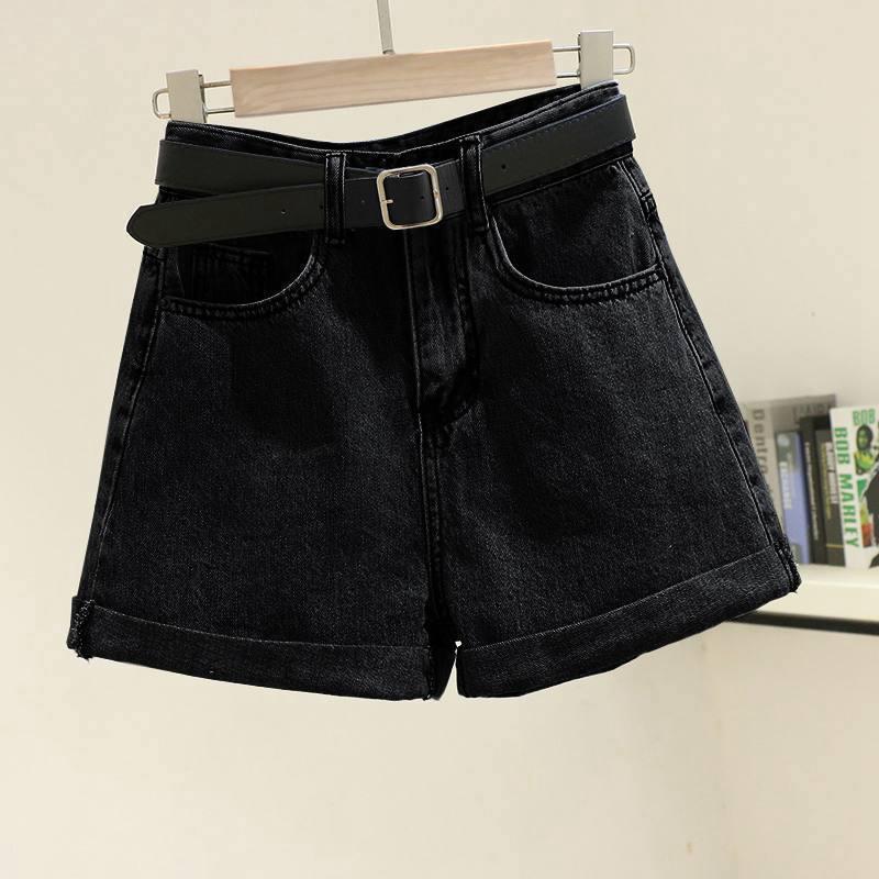 Weiße Jeansshorts mit hoher Taille für Damen – Slim Fit, gewellter Saum, Trend zu weitem Bein, Sommerstil