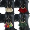 Creative Bohemian Big Circle Tassel Ears for Female 2024 Trend Fashion Jewelry