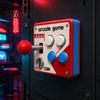 Retro Arcade Switch Panel Wall Decoration, Game Control with Movable Gaming Room Decor Rocker, Mount for E-Sports Buttons