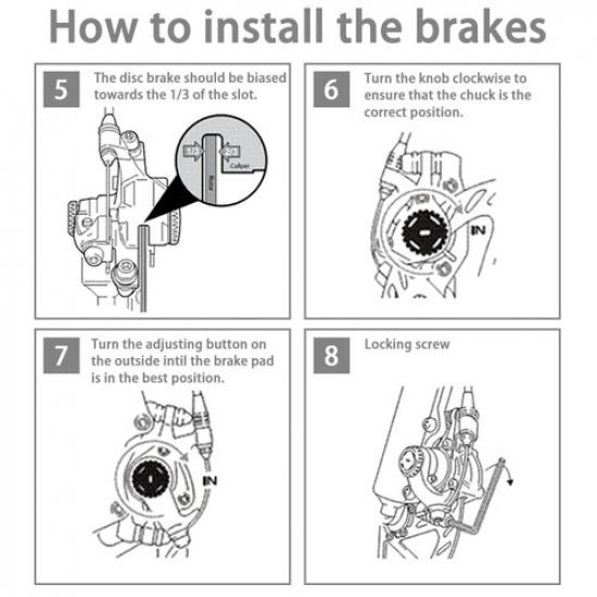 Bike Disc Brake Front & Rear Disc 160 mm Rotor Brake Kit for Mountain Bicycle