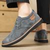 Zapatos Oxford clásicos de cuero genuino para hombres, zapatos planos, zapatos casuales de cuero de ante cómodos, mocasines, zapatos de negocios para hombre