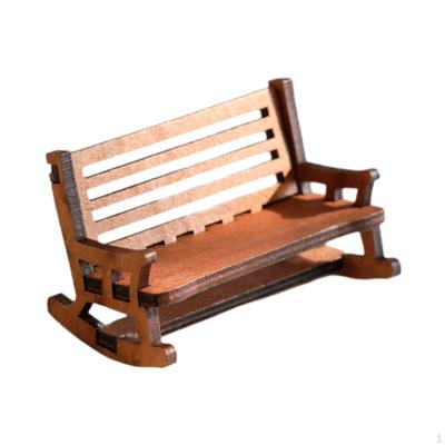 Vintage Style Miniature Chair Mini Bench Ornament Decorative Simulated Decoration for