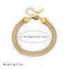 DIEYURO 316L Stainless Steel Golden Three Layers Bracelet Shiny Cubic Zirconia Stackable New Waterproof Jewelry Gift For Women