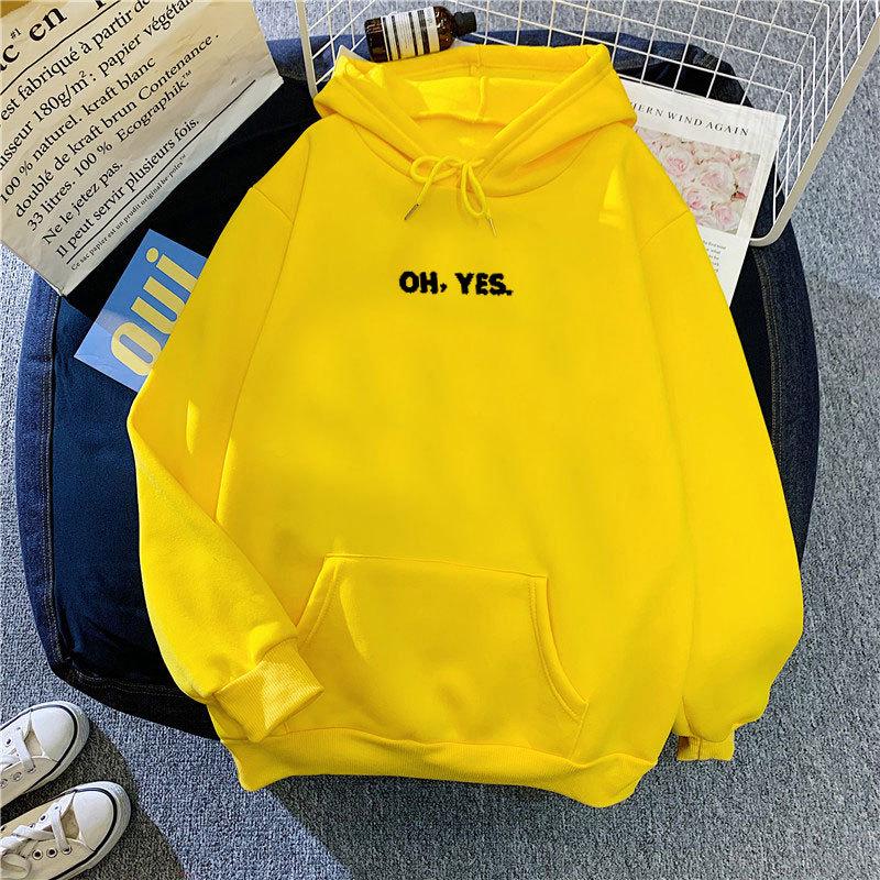 2024 Autumn/Winter Women's Korean Style Loose Fleece-Lined Hooded Sweatshirt