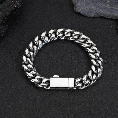 Men's High-End Titanium Steel Cuban Chain Bracelet