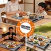 Tabletop Food Warmer Plate, Holds 6 Dishes, 40-100°C (102-212°F), 7 Temperature Settings, 8-Hour Timer, Child Lock, Automatic Power-Off, Foldable, Sto