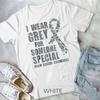 I Wear Grey For Someone Special Brain Cancer Awareness Shirt Unisex T-shirt