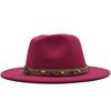 Woolen Top Hat European and American Fashion Ethnic Style Hat Flat-brimmed Big-brimmed Jazz Hat