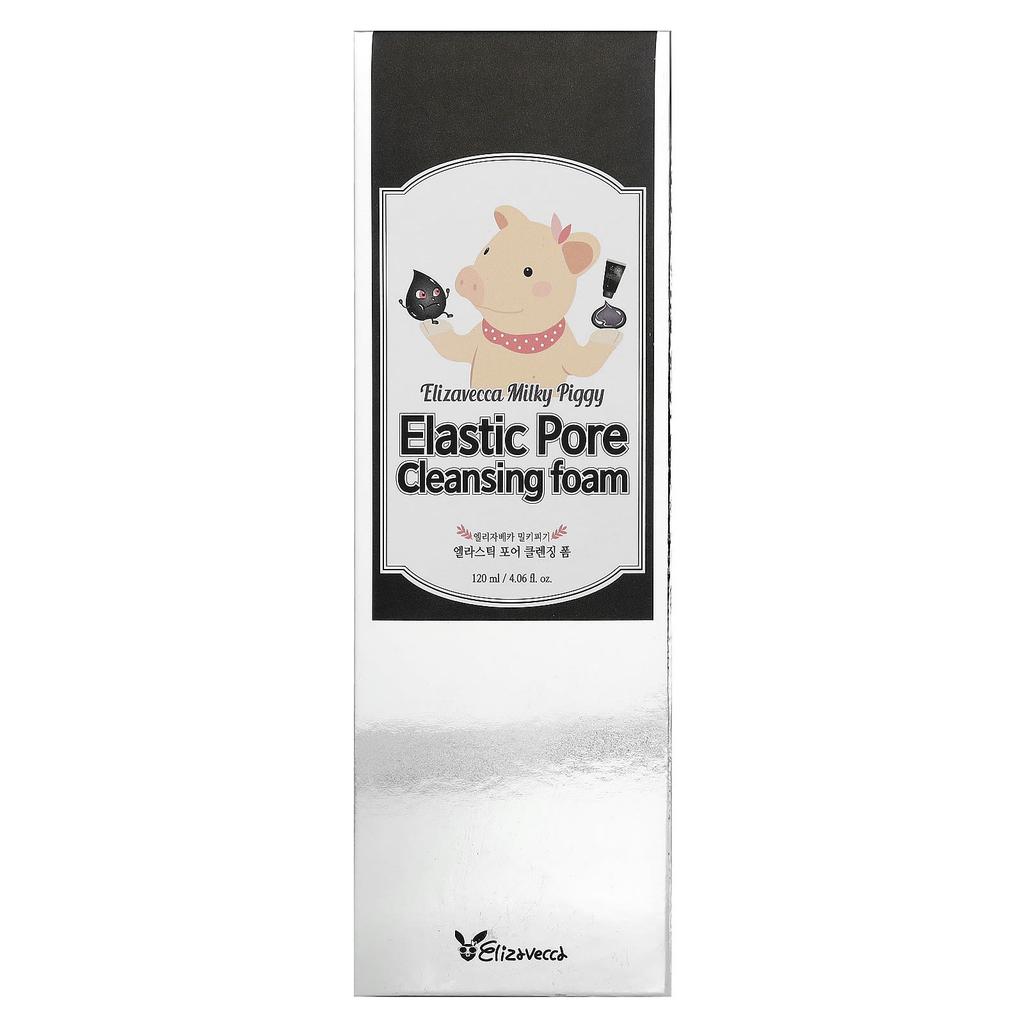 Elizavecca Milky Piggy, Elastic Pore Cleansing Foam, 120Ml(4.06Fl Oz)