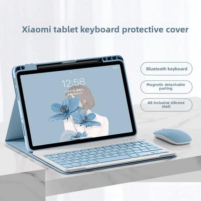 Custodia Tastiera in Pelle per Xiaomi Pad 7 7Pro Redmi SE con Alloggiamento per Penna Magnetica 11 pollici Copertura Tastiera Bluetooth