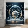Whimsical Seashell Shower CurtainBath Decor for a Nautical Theme Waterproof Fabric with Bubble Print Perfect Gift for Beach Love