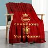 Arsenal Customize Your Name Blanket Throw Personalized Blanket Comfortable Versatile for Living Room Livingroom Office Home Decor Ideal for All Season