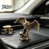 Unique Dark Art Collectible Eagle Skull Figurine, Small Vintage Bird Statue, Solid Brass Decorative Aged Bronze Figure Sculpture for Home Office Desk