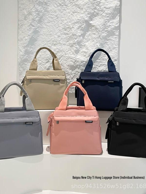 Термосумка для обеда большой вместимости - Водонепроницаемая маслостойкая однотонная сумка-ланчбокс для поездок на работу розовый 1280₽