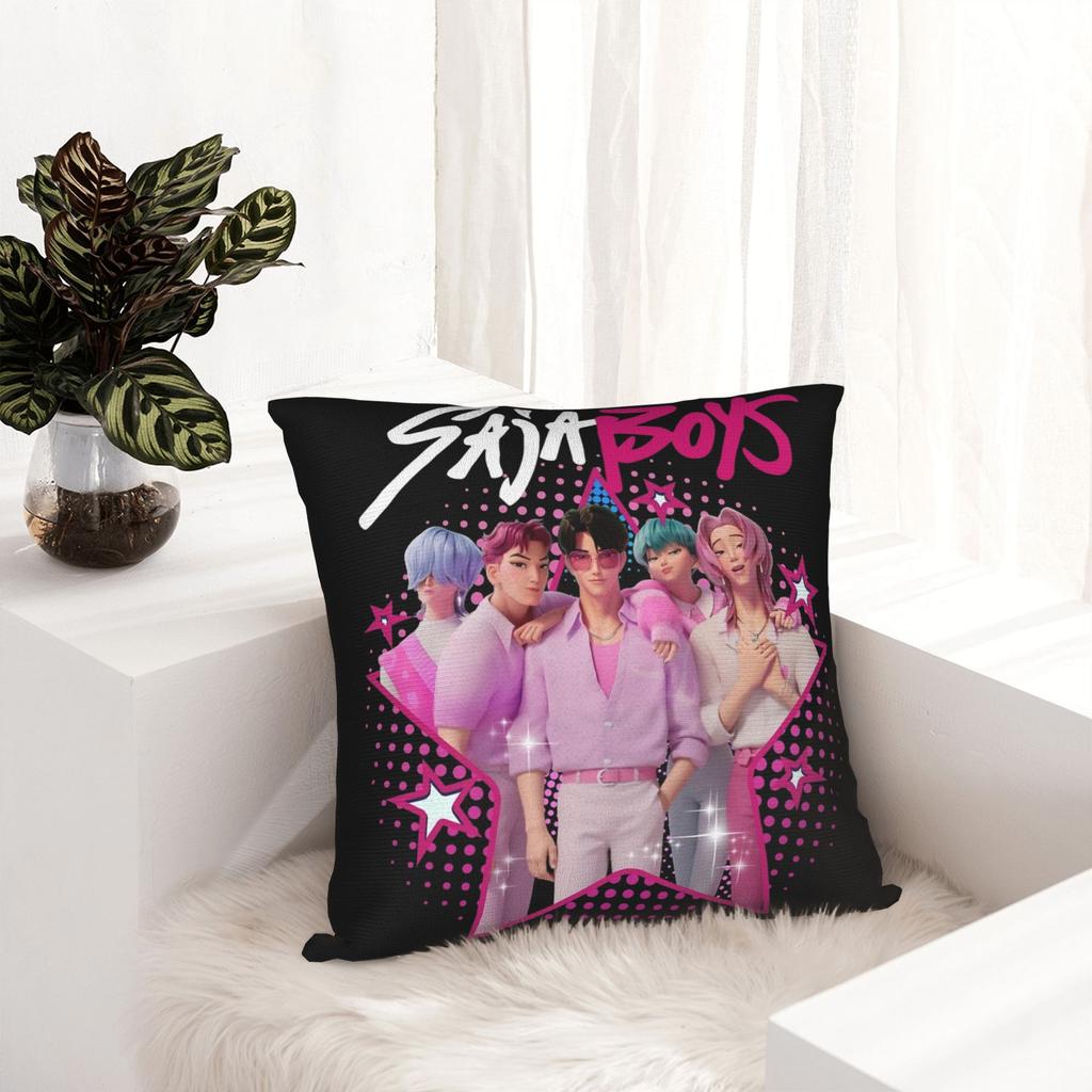 Saja Boys Kpop Hunters Demons Jinu Abby Mystery Pillowcase Printed Cushion Cover Decorative  Throw Pillow Case Cover Home Square