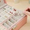 Large-capacity Leather Travel Multi-function Jewelry Storage Boxes For Girls Women Earrings Ring Necklace Display Jewelry Case
