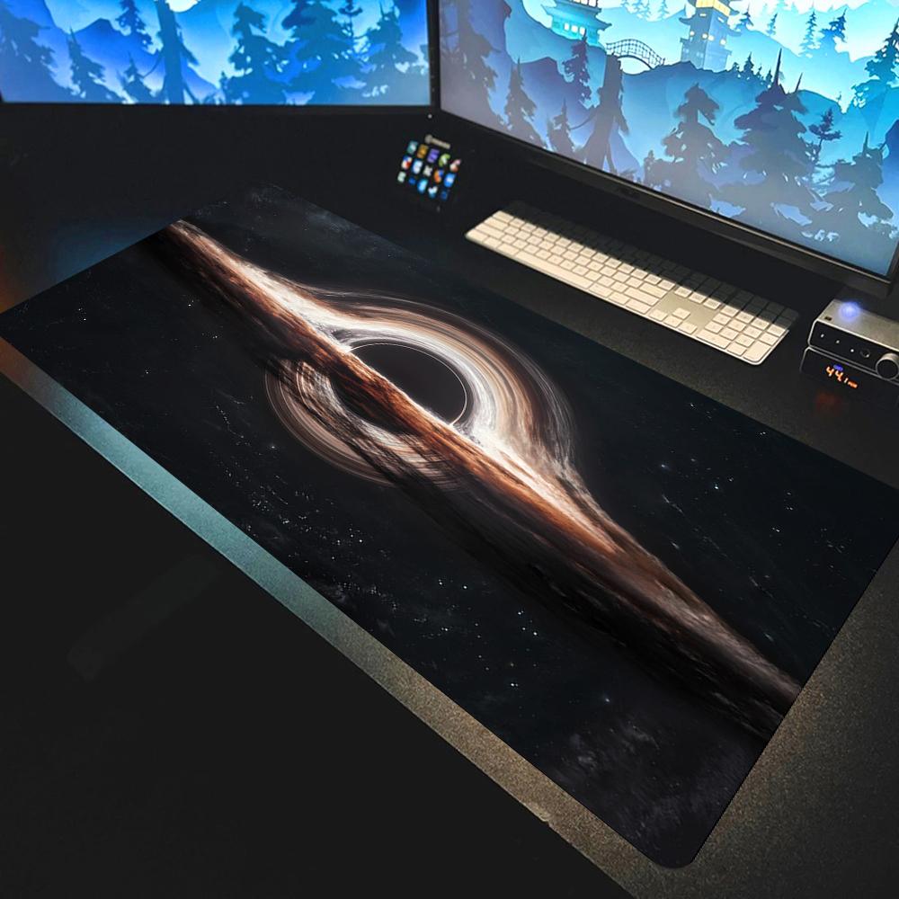 Mouse Pad Galáxia Estrelada HD Grande Computador Escritório Jogo Tapetes de Mesa XXL Borracha Antiderrapante HD Teclado Mousepads Universo Tapete de Mesa