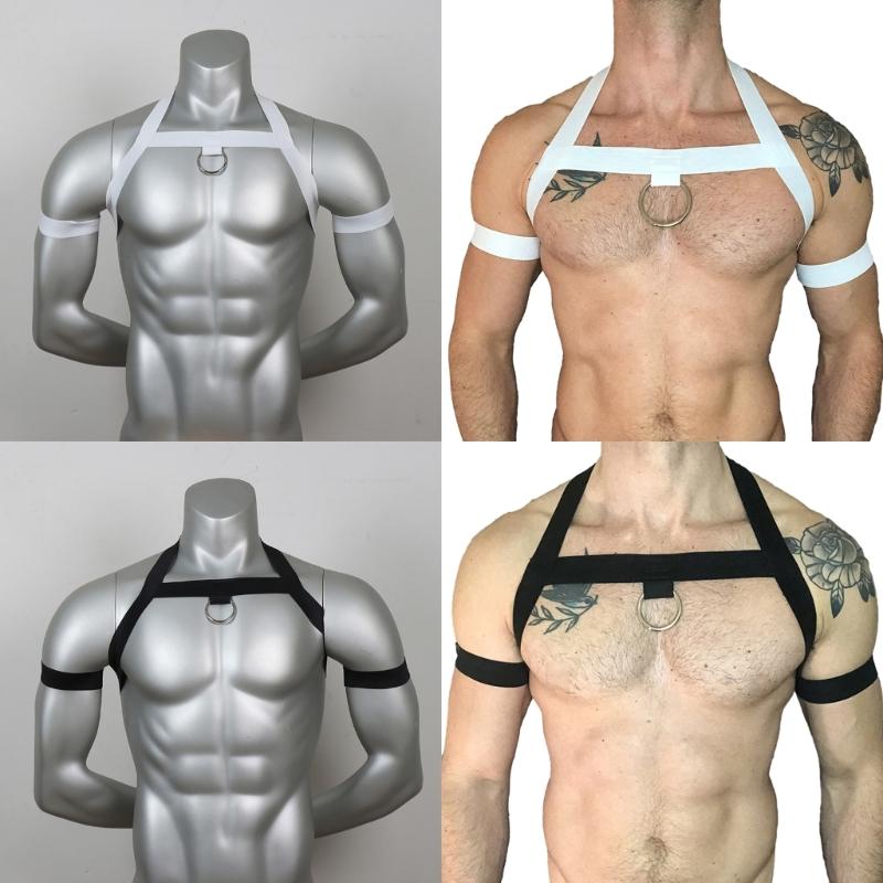 Men Chest Harness Elastic Chest Strap Sex Restrain Chest Bandage Punk Nylon Chest Belt Cosplay Costume Accessory