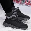 Χειμερινά παπούτσια με ζεστή γούνα για άντρες Αδιάβροχα αντιολισθητικά ψηλοτάπητα πάνινα παπούτσια με χοντρή επένδυση φλις ελαφριά αθλητικά παπούτσια πεζοπορίας για άνδρες
