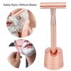 Zinc Alloy     Men Portable Brass Handle Double   Shaving   with Base for Face Grooming