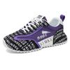 Retro Fashion White Purple Sneakers for Men Breathable Mesh Platform Shoes Trainers Men Lace-up Casual Sneaker Men Jogging Shoes