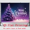 Party Backdrop Christmas Pink Purple Merry Flat Snowflake Star Festive Holiday Photo Booth Background Party Decor