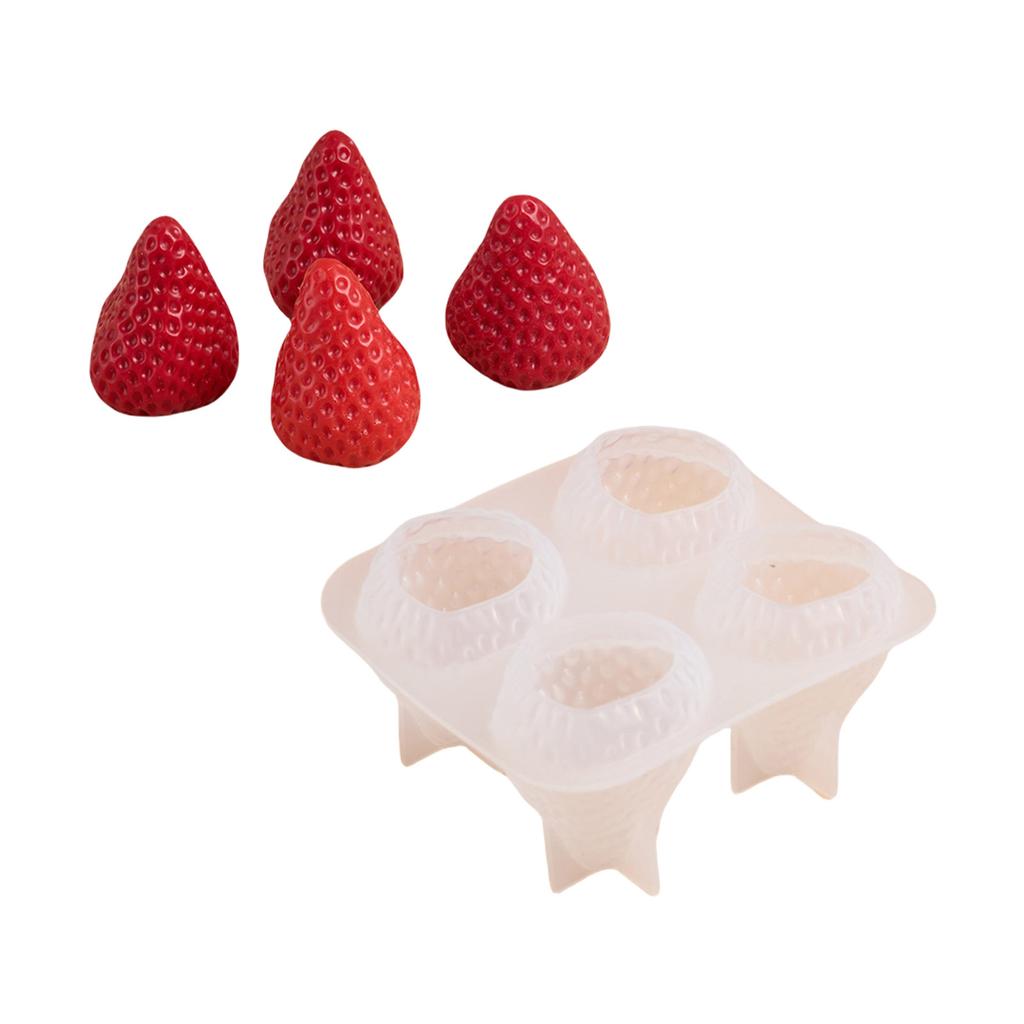3D Strawberry Candle Molds Casting Molds Silicone Mould Ornament Candle Making Molds Epoxy Resin Molds Baking Molds