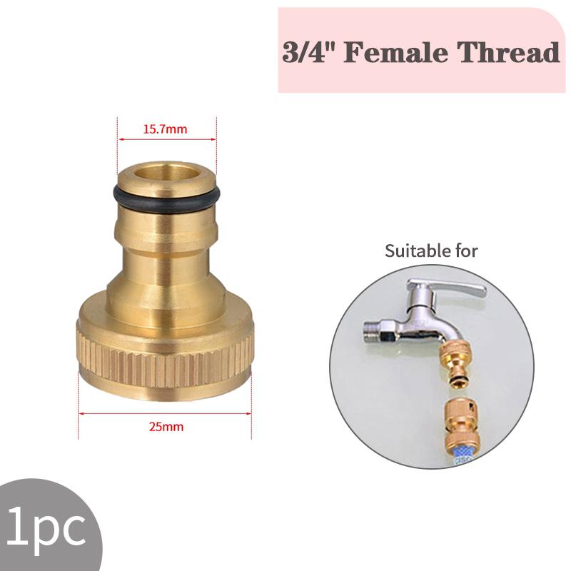 1/2" 3/4“ Alloy Thread Quick Adapter Coupler Connector Garden Irrigation Connector Drip Copper Hose Fittings Watering System