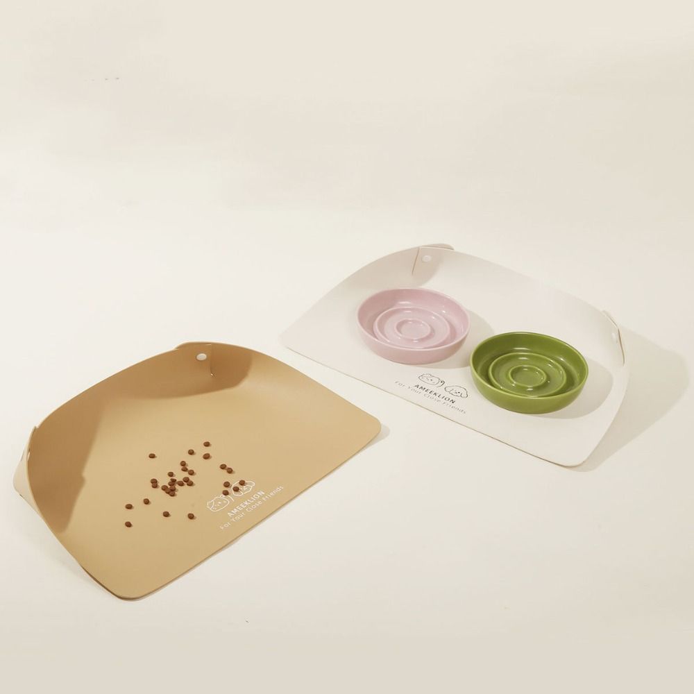 Waterproof Pet Anti Spill Placemat PU Leather Dog Food Pad  Prevent Food and Water Spills