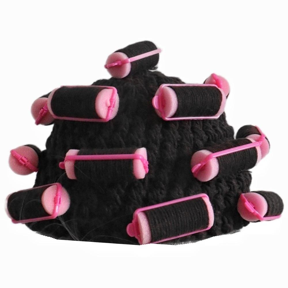 Thick Hair Curler Knitted Hat Warm Curly Hair Yarn Beanie Creative Pullover Cap  Outdoor